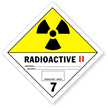 Radioactive II Paper HazMat Label