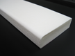 S1 Thick Flat Wall Bumper White Non Glow, Self Adhesive