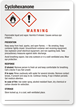 Cyclohexanone Warning Medium GHS Chemical Label