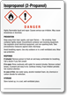Isopropanol Danger Medium GHS Chemical Label