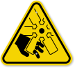 ISO Cutting Hand, Engine Fan Symbol Warning Sign