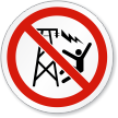 Don't Climb Electric Shock ISO Sign