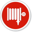 Fire Hose Symbol ISO Circle Sign