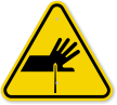 ISO Cutting of Fingers, Straight Blade Symbol Sign
