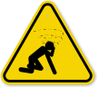 ISO Man Dizzy Suffocation Hazard Symbol Warning Sign