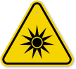 ISO Optical Radiation Symbol Warning Sign