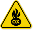 ISO Oxidizer Symbol Warning Sign