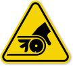 ISO Pinch Point Entanglement Symbol Warning Sign