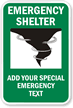 Custom Emergency Shelter Sign