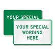 Customizable Horizontal Green Sign