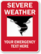 Severe Weather   Shelter Area Custom Sign