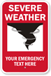 Severe Weather   Shelter Area Custom Sign