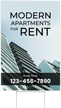 Custom Real Estate Modern Apartments For Rent Yard Sign