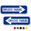 Employee Parking Directional Arrow Sign