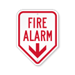 Fire Alarm Sign With Down Arrow
