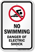 No Swimming Danger Of Electric Shock Sign
