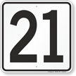 Parking Lot Number 21 Sign