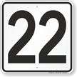 Parking Lot Number 22 Sign