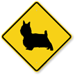 Yorkie Symbol Guard Dog Sign