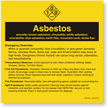 Asbestos ANSI Chemical Label