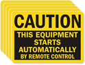 Equipment Starts By Remote Control, 5Labels/Pack