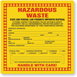 Semi-Custom California Hazardous Waste Label