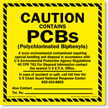 Caution Contains PCBs Drum Warning Label
