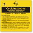 Cyclohexanone ANSI Chemical Label