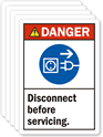 Disconnect Before Servicing Danger Label