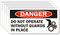 Do Not Operate Without Guards Danger Label