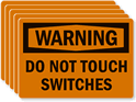 Do Not Touch Switches Labels (Set Of 5)