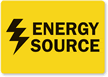 Energy Source Adhesive Sign and Label