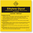 Ethylene Glycol ANSI Chemical Label