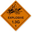 Explosive 1.3G Paper DOT HazMat Label