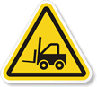 ISO W014   Forklift Hazard Symbol Label