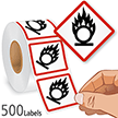 GHS Flame Over Circle Pictogram Label