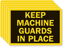 Keep Machine Guards In Place Labels