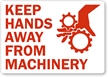 Keep Hands Away From Machinery Laminated Vinyl Label