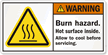 Burn Hazard. Hot Surface Inside Label