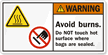 Avoid Burns. Do Not Touch Label