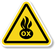 ISO W028 - Oxidizing Materials Symbol Label