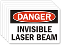 Danger Invisible Laser Beam Label