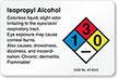 Isopropyl Alcohol NFPA Chemical Hazard Label