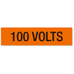 100 Volts Label, Large (2-1/4in. x 9in.)