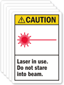 Laser In Use, Do Not Stare Beam Label