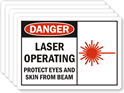 Laser Operating Protect Eyes And Skin Label