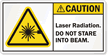 Laser Radiation Do Not Stare Beam Label