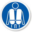 Lifejacket Required Symbol Safety Label