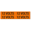 12 Volts Labels, Medium (1-1/8in. x 4-1/2in.)