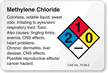 Methylene Chloride NFPA Chemical Hazard Label